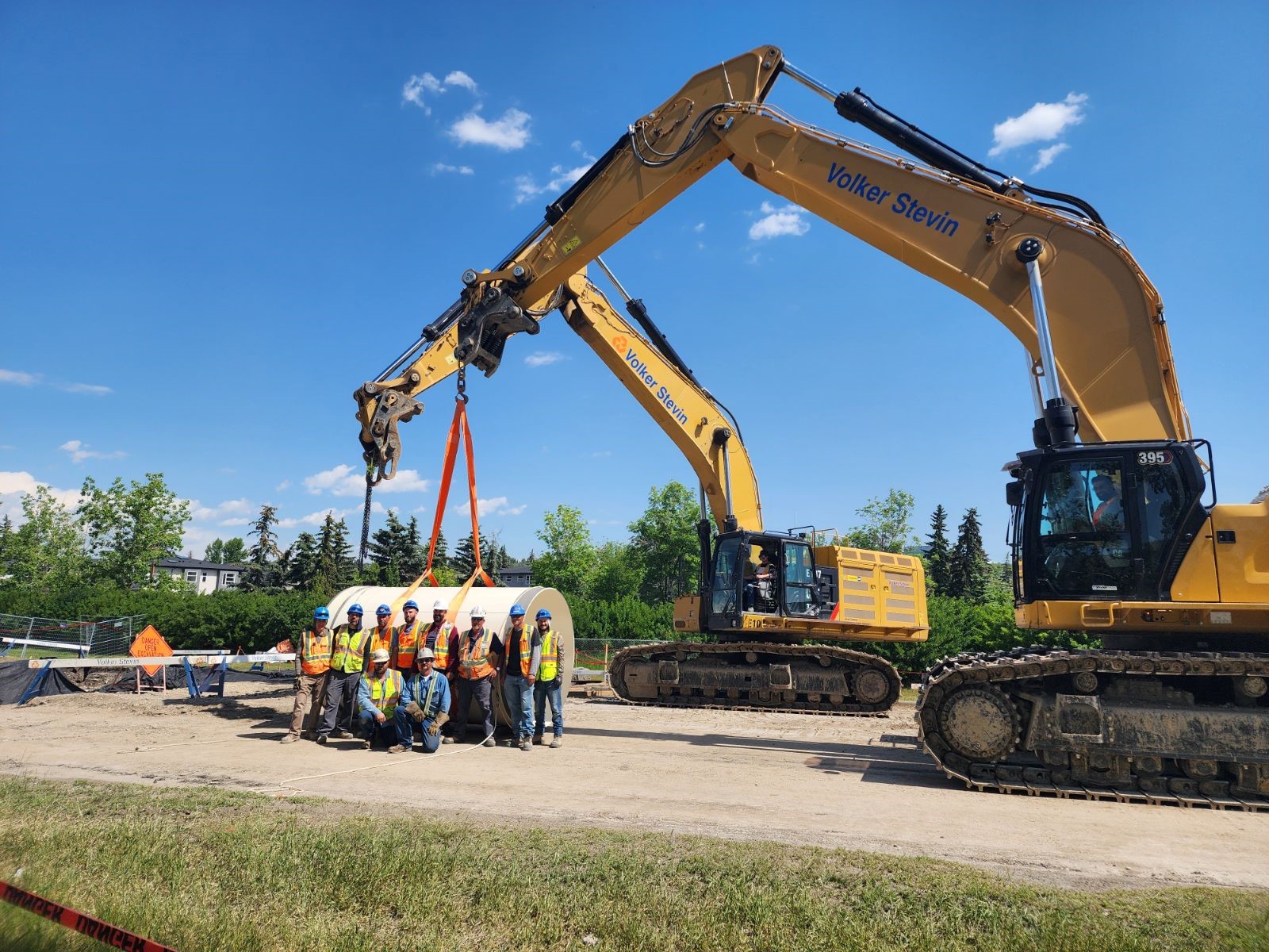 water main being fixed